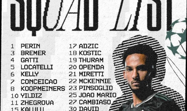 三亿百家乐-尤文欧冠末轮客战摩纳哥大名单：伊尔迪兹领衔，戴维在列